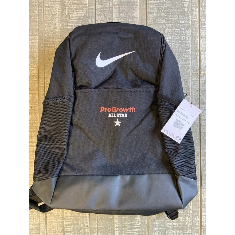 Nike Brasilia 9.5 Backpack‎ 24L School Work Gym Black Bag White Logo Swoosh New